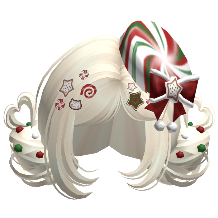 ♡ Christmas Candycane Buns (Beige)