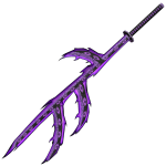 Purple Fire Spikes Eye Katana
