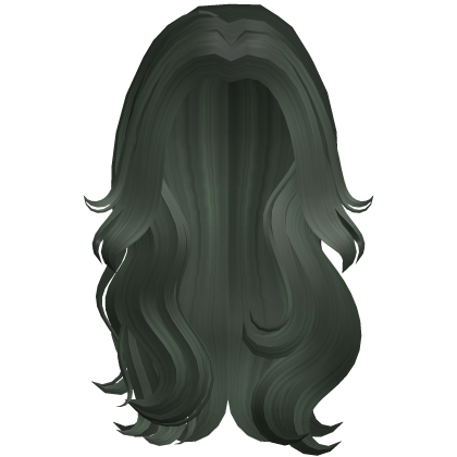 Long Flowy Wavy Hair (Dark Green)