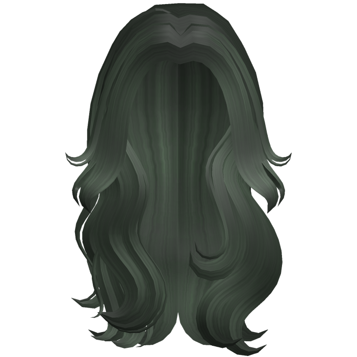 Long Flowy Wavy Hair (Dark Green)