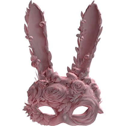 Pink Rose Masquerade Bunny Mask