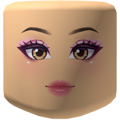 Anime Pink Sparkle Makeup Face Roblox item