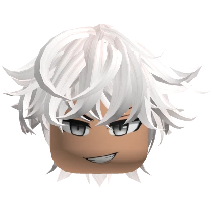 Fluffy Messy Smirk Boy Hair – White | Roblox Item - Rolimon's