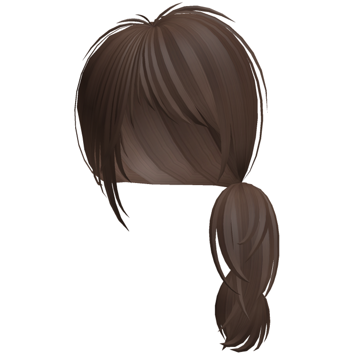 Emo Choppy Razor Cut Side Ponytail (Brown)