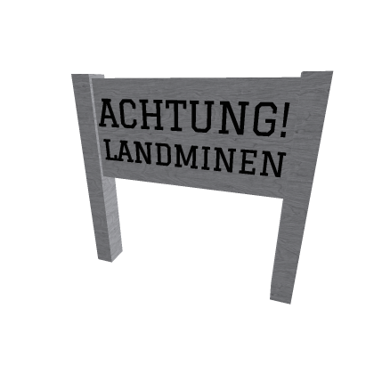 Landmines warning sign (ORIGINAL)