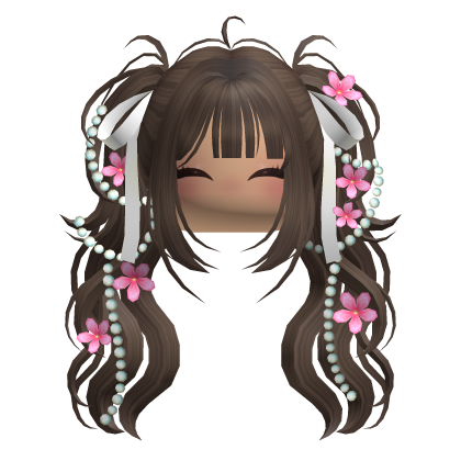 Cute Summer Pigtails w/ Ribbons & Flowers thumbnail
