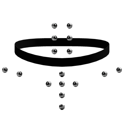 black emo goth choker chest piercings