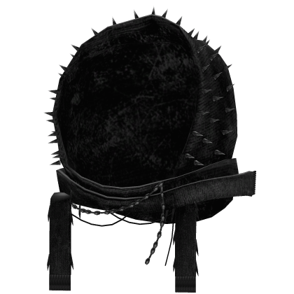 Black Emo Spiked Wrapped Headscarf Hood Roblox item