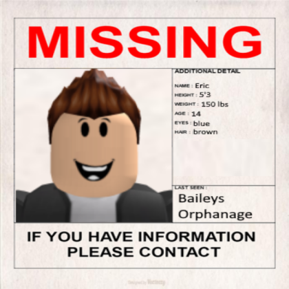 missing poster Roblox decal