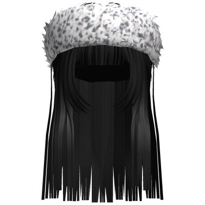 Black - Cute Straight Hair w/ Y2K Headband Roblox item