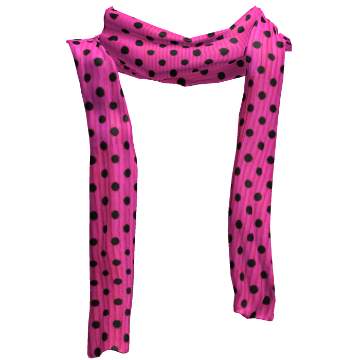 ♡ harajuku pink & black polka dot long scarf 1.0 