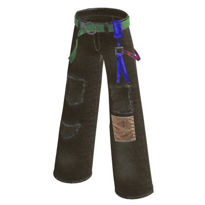 Brown Y2K Distressed Patchwork Jeans [PBR]