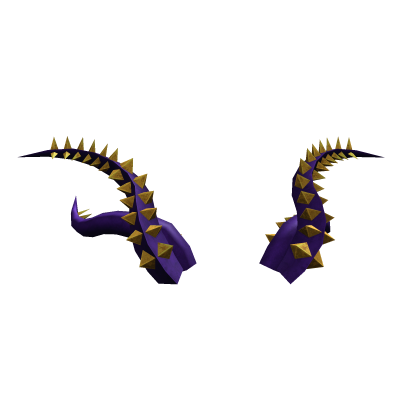 Purple & Gold Spiked Horns 