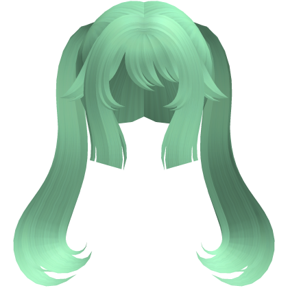 green hu tao cute anime moe pigtails