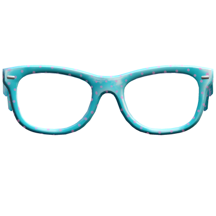 Cutesy Teal & Pink Polka Dot tumblr 2014 Glasses