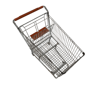 Realistic Grocery Shopping Cart Trolley Model