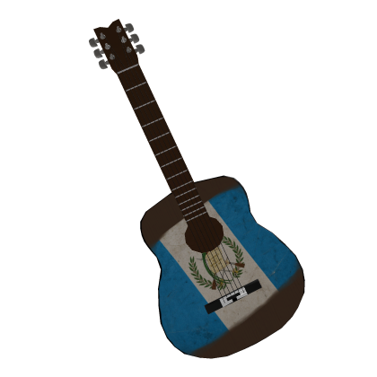 Guitarra con la Bandera de Guatemala