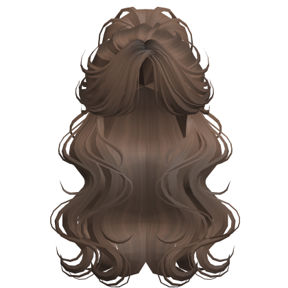 Crimped Wavy Empress Ponytail Light Brown