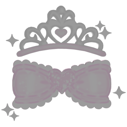 . ‿ ♡ cute baby pink bow & tiara hairclip ⊹ .