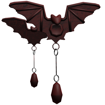 Halloween Red Bat Earrings 