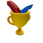 Gold Bobsled Trophy