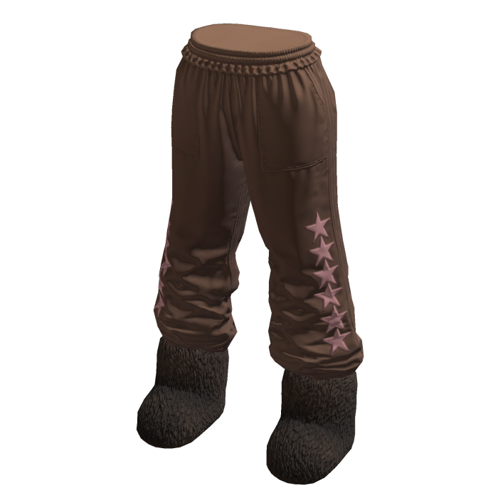 Brown Baggy Pants w/ Furry Boots