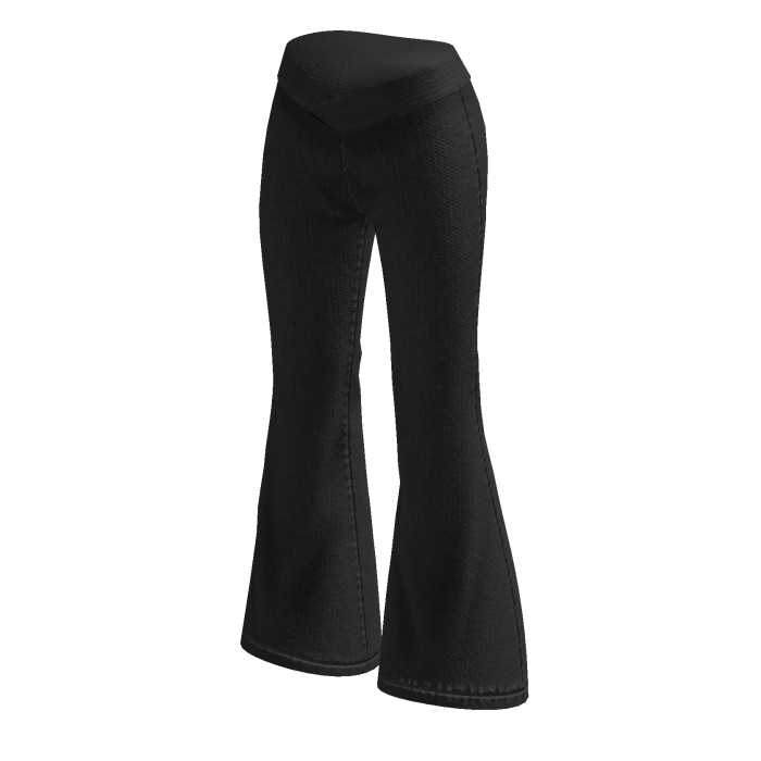 Flared Pants with V Waist (Charcoal)