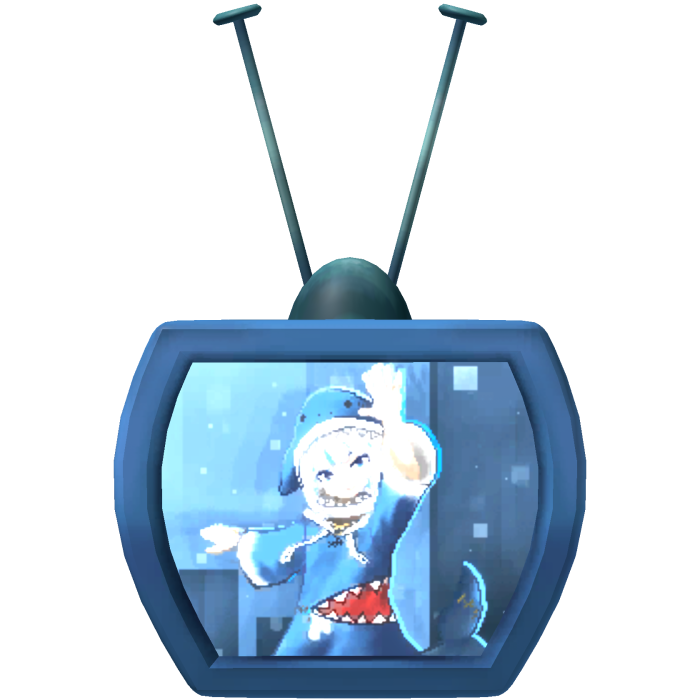 Stylized Gawr Gura TV Head (Emissive/Glowing)