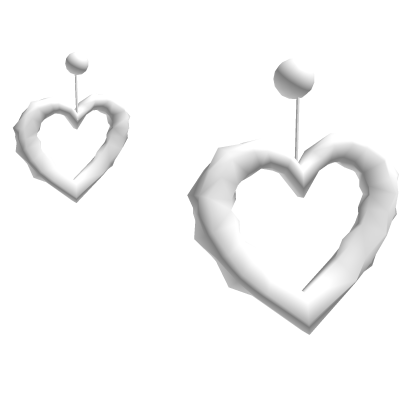 Heart Shaped Earring ♥ (White)