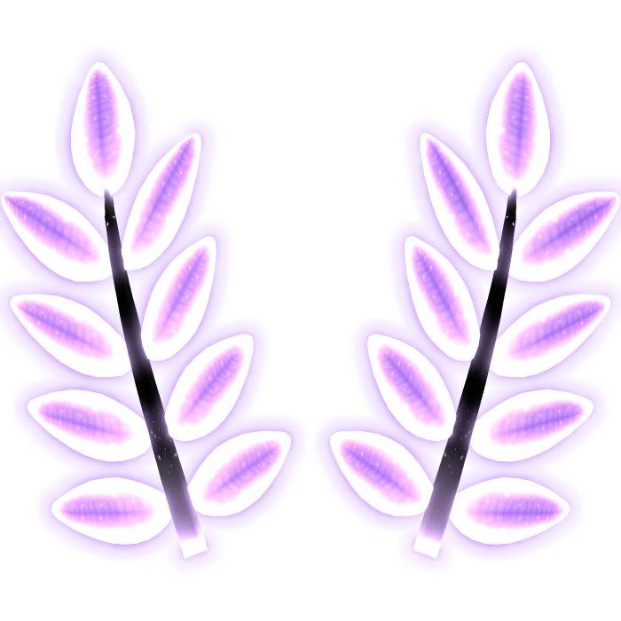 ♡ Emissive Glowing Purple & Black Sea Bunny Ears ♡