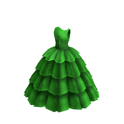 4 Layered Wedding Dress | Bright Green thumbnail