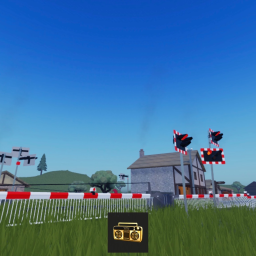 Level crossing town