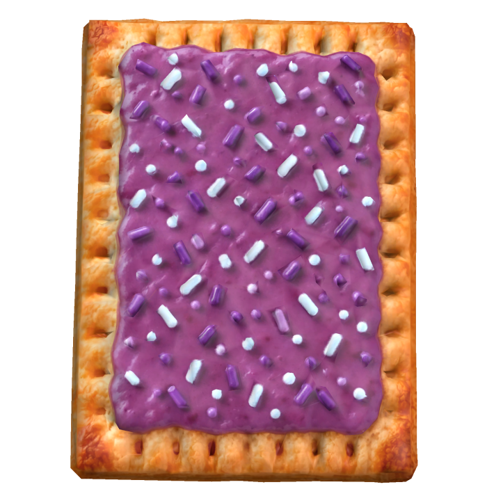 Blueberry frosted toaster pastry