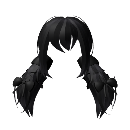 Black Messy Emo Twintails Roblox item