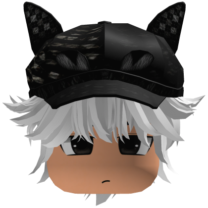 Messy Fluffy Emo Y2K Boy Hair VKAI white CAT Roblox item