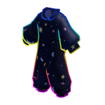 Cyber Neon Black Sun Moon Star Suit
