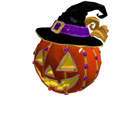 Violet Hex Halloween · Chrome Pumpkin Witch Head