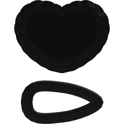 ♡ black valentines day girly heart hair clip Roblox item