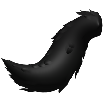 Long Fluffy Black Furry Tail Roblox item