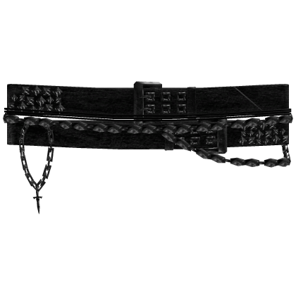 Black y2k Chained Belt thumbnail
