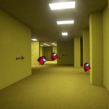 roblox Backrooms wiht among us and you are tiny