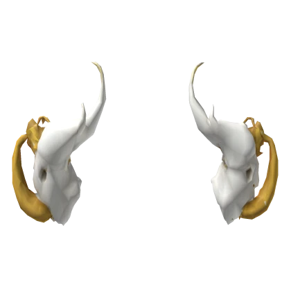 White and Gold Horns | Roblox Item - Rolimon's