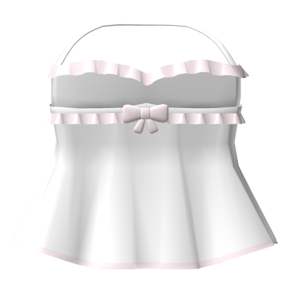 Kawaii White Pink Sleeveless Bow Dress