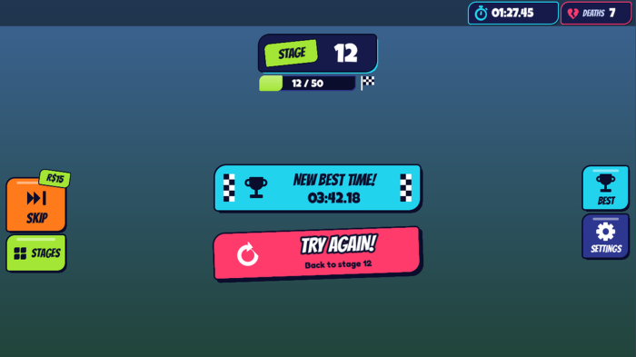 Obby UI Kit Stage Counter Checkpoint Timer HUD preview 3
