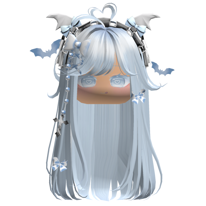 Vamp Straight  Hair w/Headband (Light Blue)