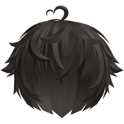 ♡ cute kawaii messy heart boy hair 🐹 dark brown Roblox item