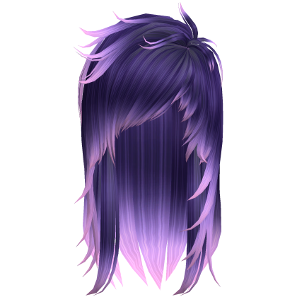 Scene Messy Long Hair (Galaxy Purple) Roblox item
