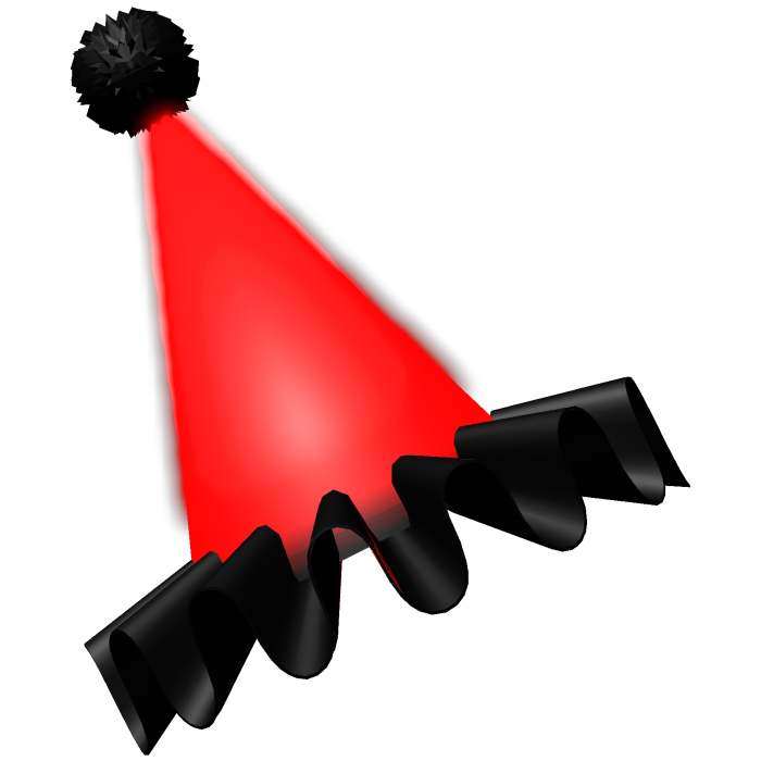 Halloween Neon Red Clown Party Hat [Emissive]