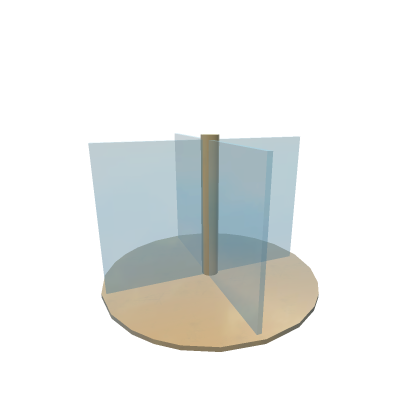 Spinning glass door