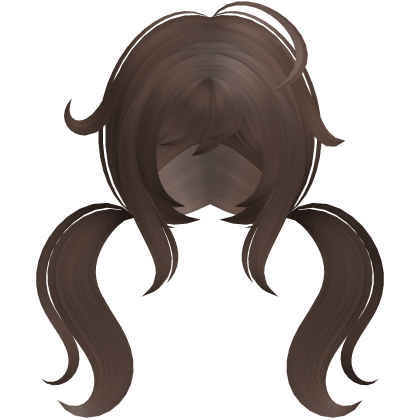 kawaii messy tweencore pigtails in brown